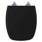 Assento Sanitário Laqueado Soft Close Amarilis Preto Para Vas
