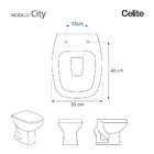 Assento Sanitário Laqueado Soft Close City Branco Para Vaso C