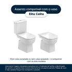 Assento Sanitário Laqueado Soft Close Elite Preto Para Vaso C