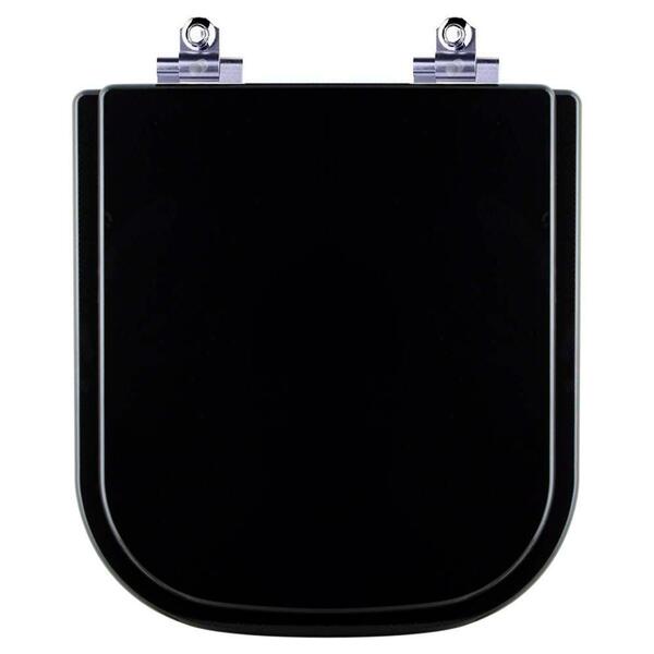 Assento Sanitário Laqueado Soft Close Elite Preto Para Vaso C