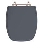 Assento Sanitário Laqueado Valentina Cinza Escuro Para Bacia