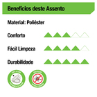 Assento Sanitário Life Poliéster Branco Fechamento Suave Policlass