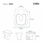 Assento Sanitário Like Preto Para Vaso Celite