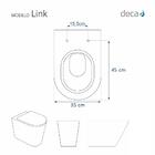 Assento Sanitário Link Preto Fosco Para Vaso Deca