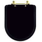 Assento Sanitário Link Preto Fosco Para Vaso Deca Com Ferrage