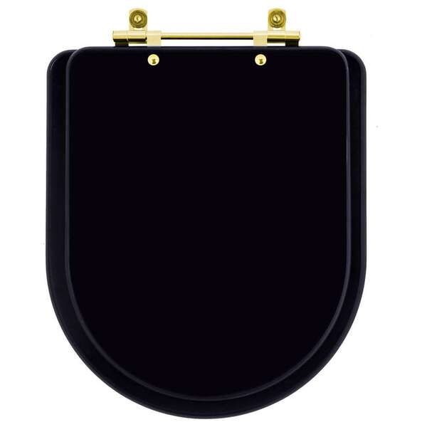 Assento Sanitário Link Preto Fosco Para Vaso Deca Com Ferrage