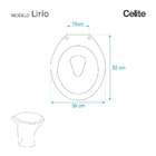 Assento Sanitário Lirio Pergamon (bege Claro) Para Vaso Celite