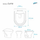 Assento Sanitário Luna Palha (bege Claro) Para Vaso Icasa