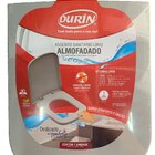 Assento Sanitário Luxo Lírio Almofadado Cinza Claro Durin 108