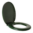 Assento Sanitário Almofadado Mdf Com Espuma Verde Escuro Para Vaso Universal 43,4 X 41,6 X 15,3 Cm Astra