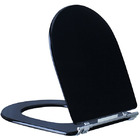 Assento Sanitário Comum MDF Pt P/Vaso Incepa Calypso Comp 41,30 Cm Larg 37,50 Cm 24,60 Cm Sicmol