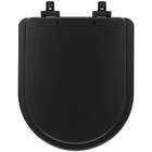 Assento Sanitário Mdf Soft Close Level Preto Fosco Para Vaso