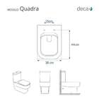 Assento Sanitário Mdf Soft Close Quadra Branco Para Vaso Deca