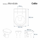Assento Sanitário Mondiale Celite Aço Branco