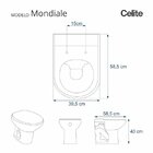 Assento Sanitário Mondiale Celite Aço Preto