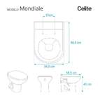 Assento Sanitário Mondiale Preto Para Vaso Celite