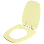 Assento Sanitario Monte Carlo Creme Deca Ferragem Dourada