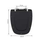 Assento Sanitário Monte Carlo MDF Preto Fechamento Comum Sicmol