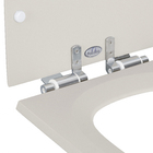 Assento Sanitário Neo Poliéster Bege Fosco Fechamento Suave Policlass