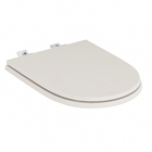 Assento Sanitário Neo Poliéster Bege Fosco Fechamento Suave Policlass