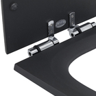 Assento Sanitário Neo Poliéster Preto Fosco Fechamento Suave Policlass