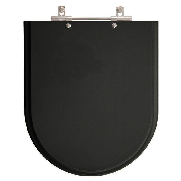 Assento Sanitário Omega Ébano Preto Para Bacia Deca