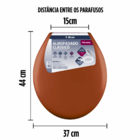 Assento Sanitario Oval Almofadado Caramelo Primafer