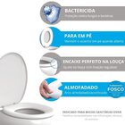 Assento Sanitário Oval Almofadado Com Tampo Fosco Astra Branc