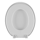 Assento Sanitário Oval Almofadado Decorado Frase "hora De Atu