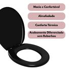 Assento Sanitário Oval Almofadado Preto + Lixeira Preta 6l Re