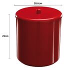 Assento Sanitário Oval Almofadado Vermelho + Lixeira Vermelha