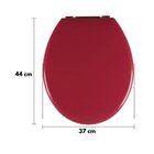 Assento Sanitário Oval Almofadado Vermelho + Lixeira Vermelha