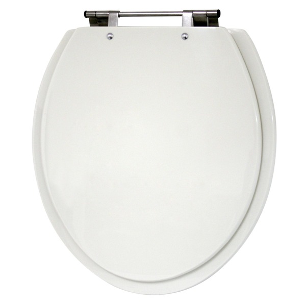 Assento Sanitario Convencional Poliester Branco Fechamento Comum