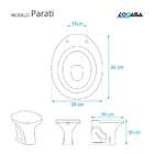 Assento Sanitário Parati Cinza Cromo Para Vaso Logasa
