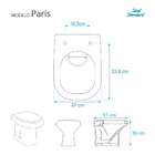 Assento Sanitario Paris Cinza Quartzo Para Vaso Ideal Standard