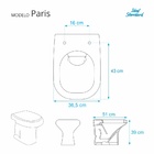 Assento Sanitário Paris Preto (premium Ebony) Para Vaso Ideal