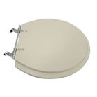Assento Sanitário Póliester Pergamon Fechamento Comum Fixação Prata para Vaso Celite Qualquer vaso oval