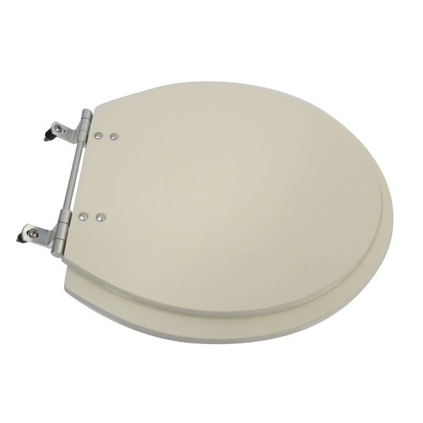 Assento Sanitário Póliester Pergamon Fechamento Comum Fixação Prata para Vaso Celite Qualquer vaso oval