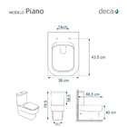 Assento Sanitário Piano Preto Fosco Para Bacia Deca