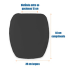 Assento Sanitário Plástico Almofadado Perfecto Thema Preto -