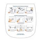 Assento Sanitário Plástico Plus Slim Almofadado Bege, Opção: