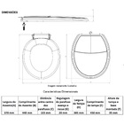 Assento Sanitário Plástico Plus Slim Almofadado Branco, Opção