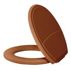 Assento Sanitário Plástico Plus Slim Almofadado Caramelo, Opç