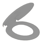 Assento Sanitário Plástico Plus Slim Almofadado Cinza, Opção: