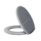 Assento Sanitário Plástico Plus Slim Almofadado Cinza, Opção: