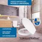 Assento Sanitário Plástico Soft Bege - Metasul, Opção: Bege