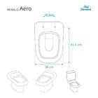 Assento Sanitário Poliester Aero Visone Para Ideal Standard