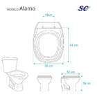 Assento Sanitário Poliéster Alamo Branco Para Vaso Santa Clara