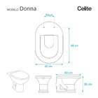 Assento Sanitário Poliester Antibacteriano Donna Branco