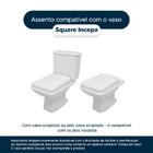 Assento Sanitario Poliester Antibacteriano Square Branco Para